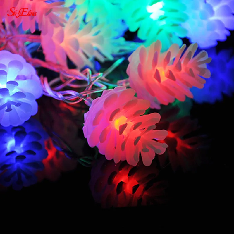 3 м/20LED сосновая шишка светильник светящиеся гирлянды s Рождественская гирлянда