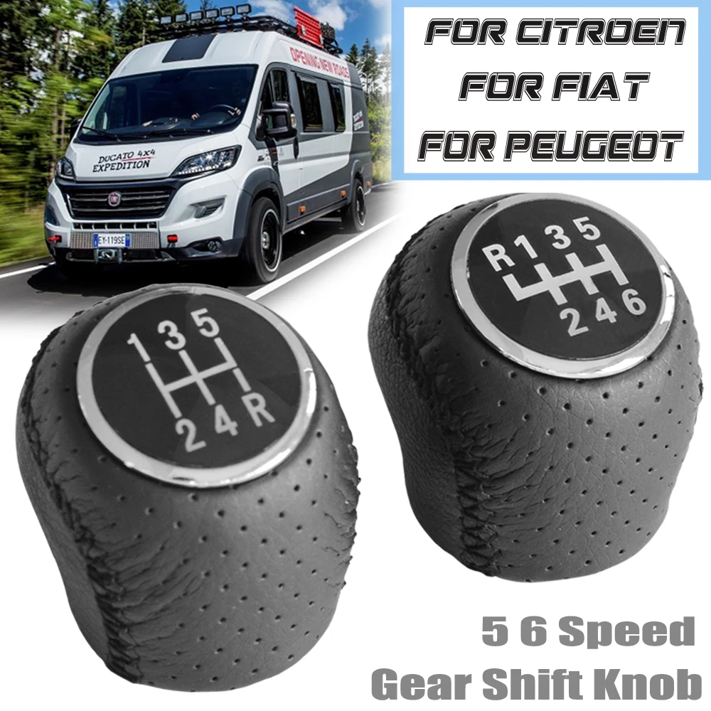Ручка переключения передач MT из натуральной кожи для Fiat Ducato/Citroen Jumper & Relay/Peugeot Boxer 02