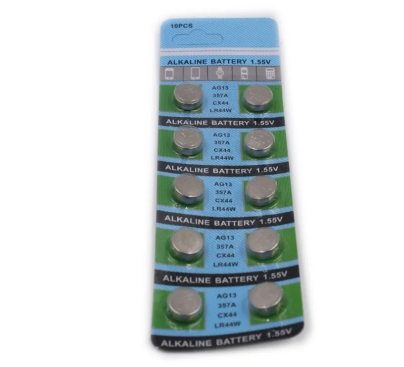 

10 Pcs AG13 LR44 357A S76E G13 Button Coin Cell Battery Batteries 1.55V Alkaline