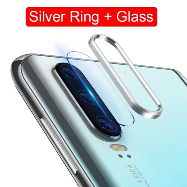 silver Стекло камеры для huawei P30 P20 профессиональная защита пленка металлическая задняя защита для объектива камеры кольцо для пробирок чехол для huawei P20 pro P30pro - Цвет: silver