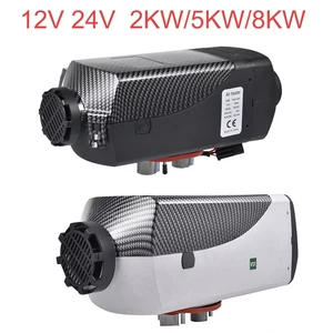 Автономный отопитель, 12 В, 24 В, 5 кВт, черный, с ЖК-дисплеем и пультом дистанционного управления