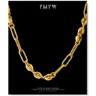 Ожерелье-воротник YMYW, из нержавеющей стали, с покрытием 18 карат