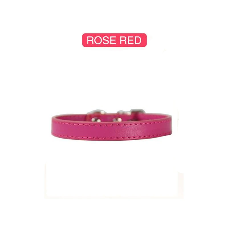 Rose Red SUPREPET ошейники для кошек из искусственной кожи Красочные Мягкие кошачий собачий ошейник для маленьких кошек средних кошек щенков Регулируемый ошейник кожаный ремешок - Цвет: Rose Red