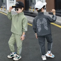 luminous spring autumn girls clothing suits%c2%a0coat pants 2pcsset pullover kids teenager outwear sport beach school high quality