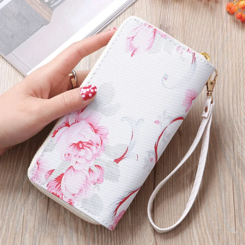 Модный женский кошелек из искусственной кожи двойная молния повседневный