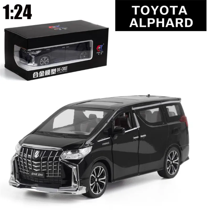 1:24 игрушечный автомобиль отличного качества TOYOTA Alphard с коробкой из сплава литой и
