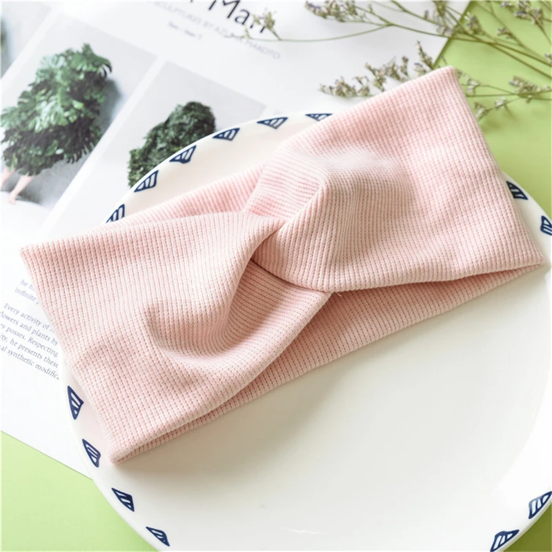 

Wide Knitted Headband Knot Cross Head Band For Women Headwraps Autumn Winter Girls Turban Elastic Hair Band Hair Accessories