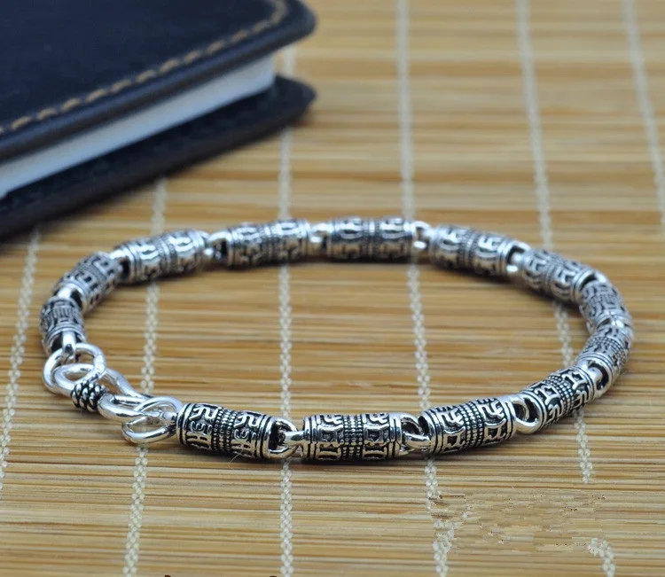 Real 925 Silver Men's Bracelet 5mm chain round Sterling silver For Men S925 Jewelry Gift | Украшения и аксессуары