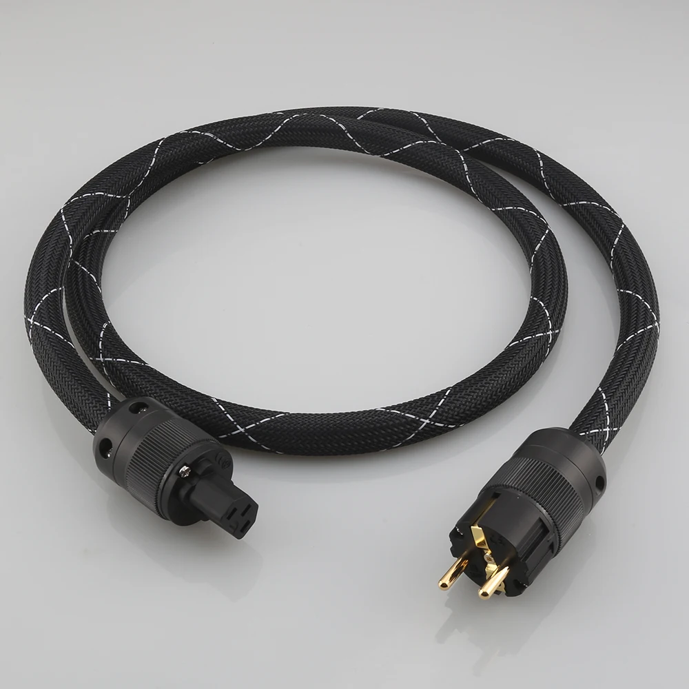 

Высококачественный шнур питания P102 + DW10 8N, силовой кабель из чистой меди для позолоченного штекера SCHUKO
