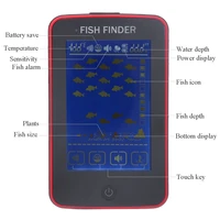 new outdoor hd underwater wireless touch screen fish finder fishing tacklewireless color screen hd camera fish finder red