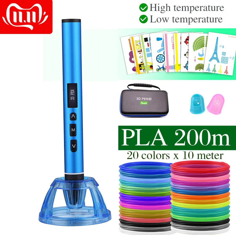 Ручка для 3d-печати с поддержкой PCL / PLA филамента детская креативная игрушка