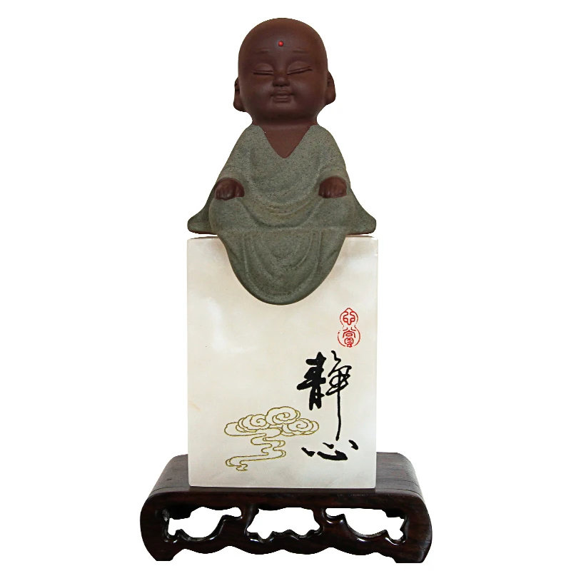 Украшение-монах керамическое Нефритовое в китайском стиле | Дом и сад