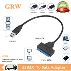 Кабель Grwibeo USB SATA 3, адаптер Sata к USB 2,5, до 6 Гбитс, поддержка 2,5-дюймового внешнего SSD HDD, жесткий диск 22 Pin Sata III A25 2,0