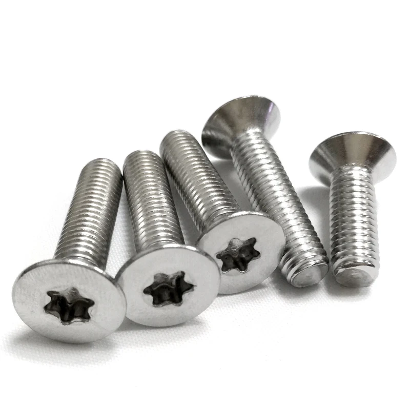 Винты из нержавеющей стали с плоской головкой Torx M5 M6 M8 SUS304 шесть лопастей винты