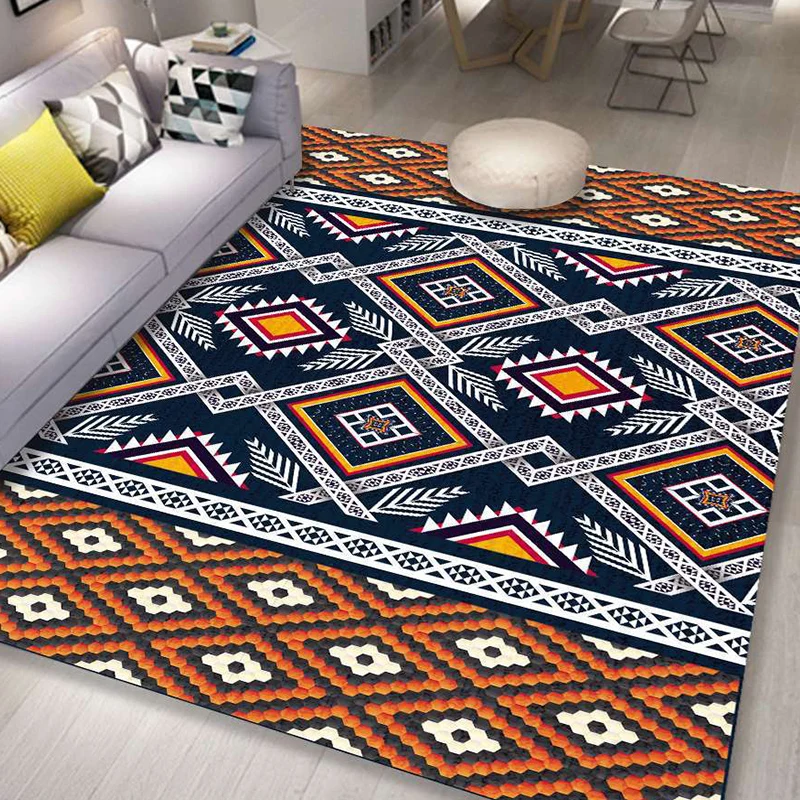 

Nordic geometric carpet bedroom decoration non-slip carpet living room floor mat sofa carpet household indoor carpet rectangular