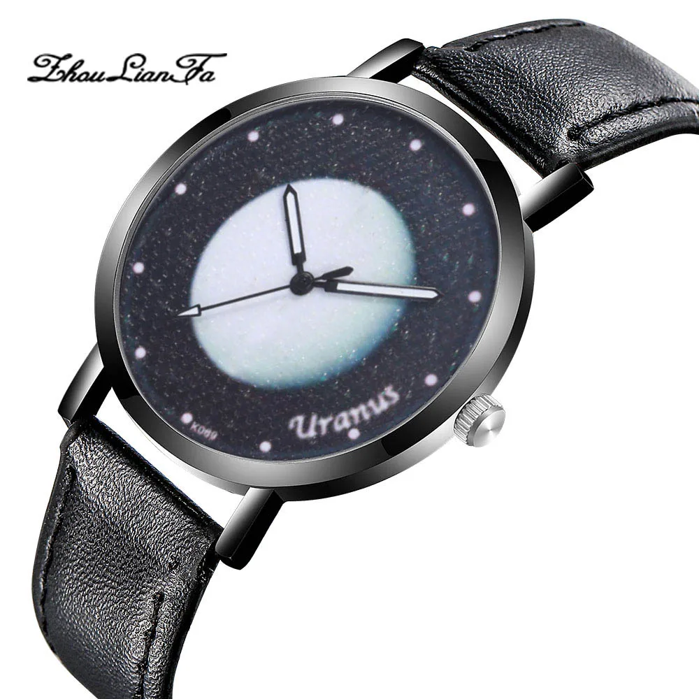 2019 Золотой код мужские часы кожаные модные кварцевые черные платья студенческие