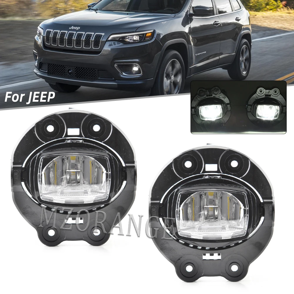 

Fog Lights LED DRL Headlight for Jeep Cherokee 2019 2020 LED Fog Light Front Bumper Fog Lamp Driving Lamp Foglights 68410368AB