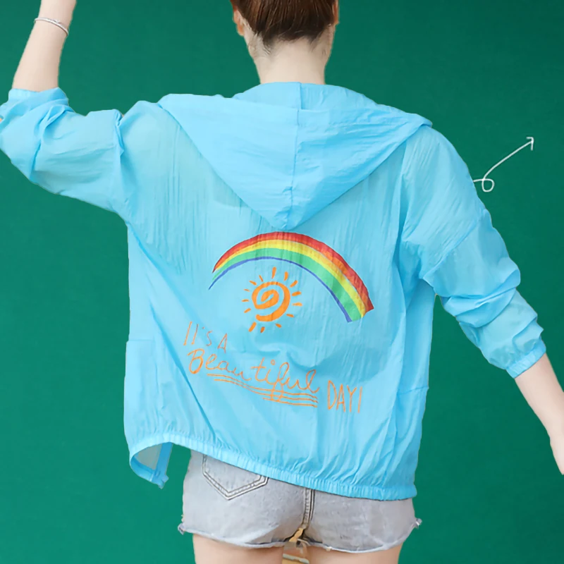 Женская тонкая бейсбольная куртка с радужным принтом летние повседневные