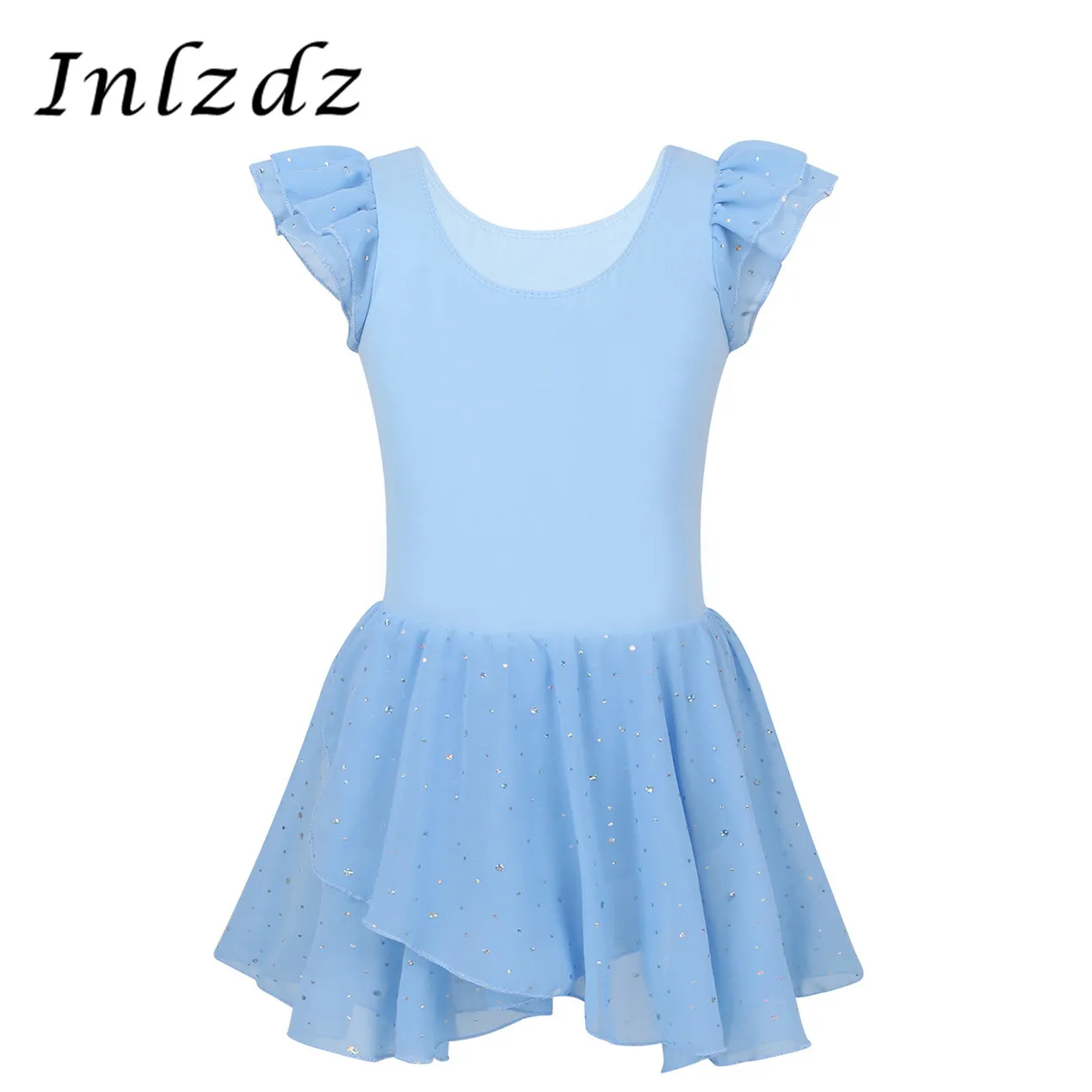 Детское гимнастическое балетное трико для девочек костюм из гофрированной