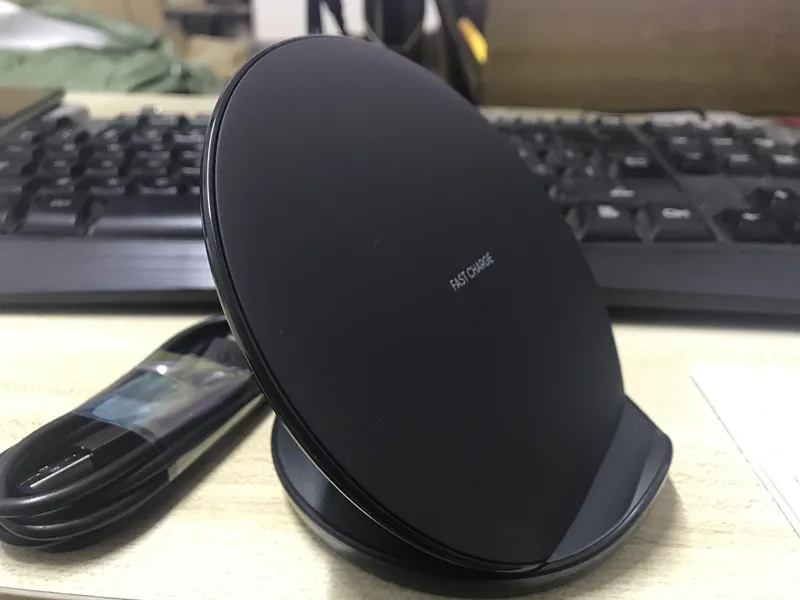 Оригинальное Быстрое беспроводное зарядное устройство samsung Qi Pad для Galaxy S10 S9 S8 Plus S7 Note10 iPhone 8 Plus X/для huawei mate 20pro EP-N5100