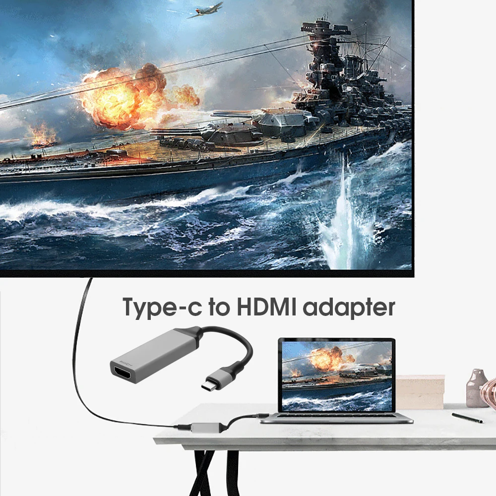 Адаптер 4K с USB 3 1 на HDMI-совместимый адаптер Type C штырь-гнездо кабельный конвертер