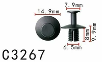fasteners black plastic rivet plastic clips cover molding trim panel clip 16136753087 for mini cooper 2007 2015