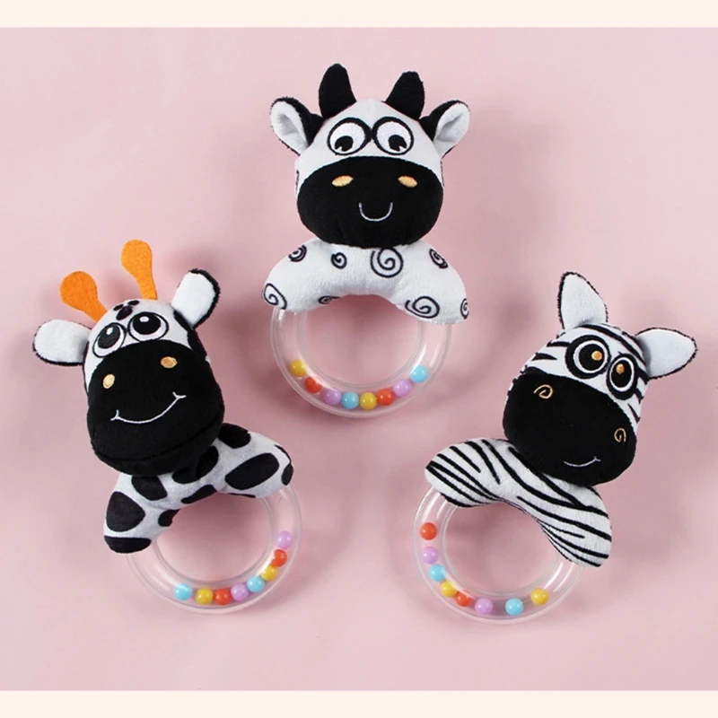 

Handbell for Baby infant toddler Rattle cartoon animal Hand-held toy
