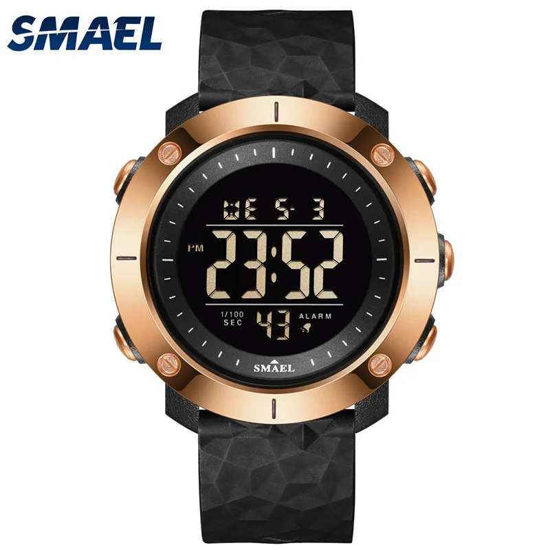 SMAEL Men's Watches Military Fashion 50M Waterproof LED Sports Men Watches Man Digital Watch Stopwatch Clock Montre Homme
