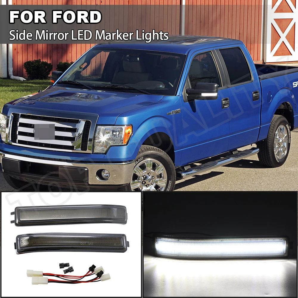 

Для Ford F150 2009 2010 2011 2012 2013 2014 Lincoln Mark LT Canbus Белый боковое зеркало Светодиодный Маркер Светильник лампы Ошибок 2 шт.