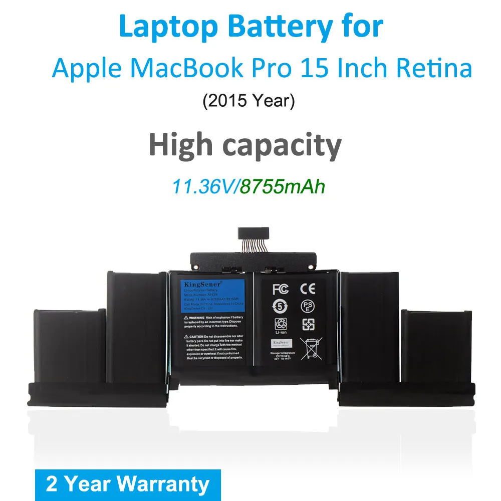 Аккумулятор KingSener A1618 для Apple MacBook Pro 11 36 в 2015 Вт/ч 15 дюймов Retina A1398 00079 год 020- MJLQ2LL/A