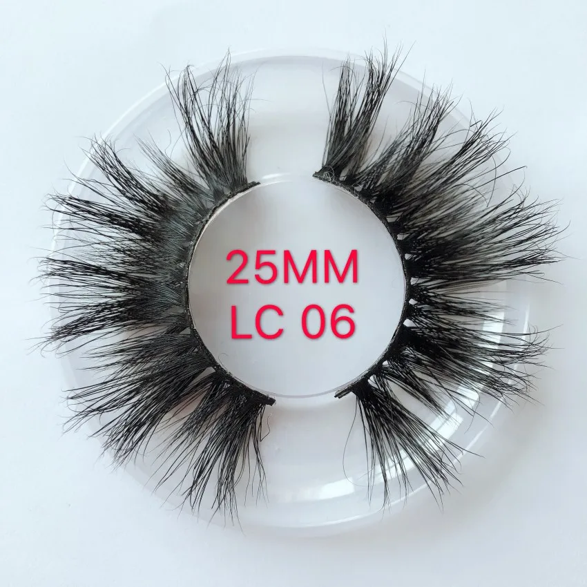 25mm LC06 10 пар длина 25 мм норковые ресницы Экстра длинные 3 норковые ресницы большие драматические перекрещивающиеся пряди ресницы натуральные ресницы расширение - Цвет: 25mm LC06