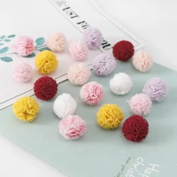7 colors 20pcs diy pompon 1 5cm pompoms trim ball for sewing on knitted keychain scarf shoes hats diy jewelry accessories