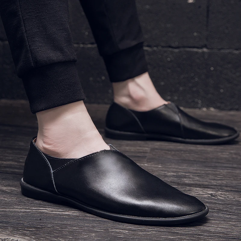 Лоферы мужские кожаные деловые роскошные дизайнерские туфли дышащие легкие