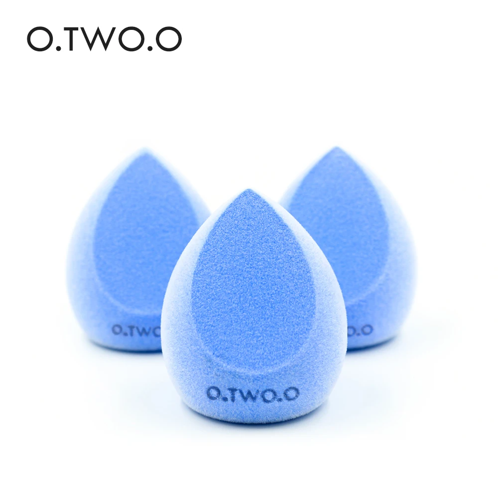 

O.TWO.O Blue Makeup Sponge Microfiber Fluff Surface Cosmetic Puff Foundation Soft Beauty Sponges Top Make Up Sponge Accessories