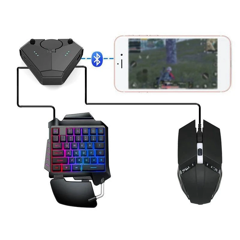 

Game Controller for PUBG with Gaming Mouse and Keyboard Bluetooth 5.0 Keyboard Mouse Converter for IOS Android Game