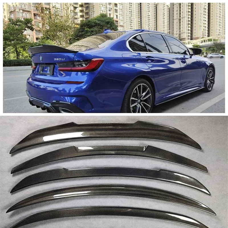 

Carbon Fiber Rear Spoiler Trunk Lip for 2019-2021 BMW New 3-Series G20 M4 MP CS PSM Coupe 2 Door Car Rear Wing Spoiler Tail Flap