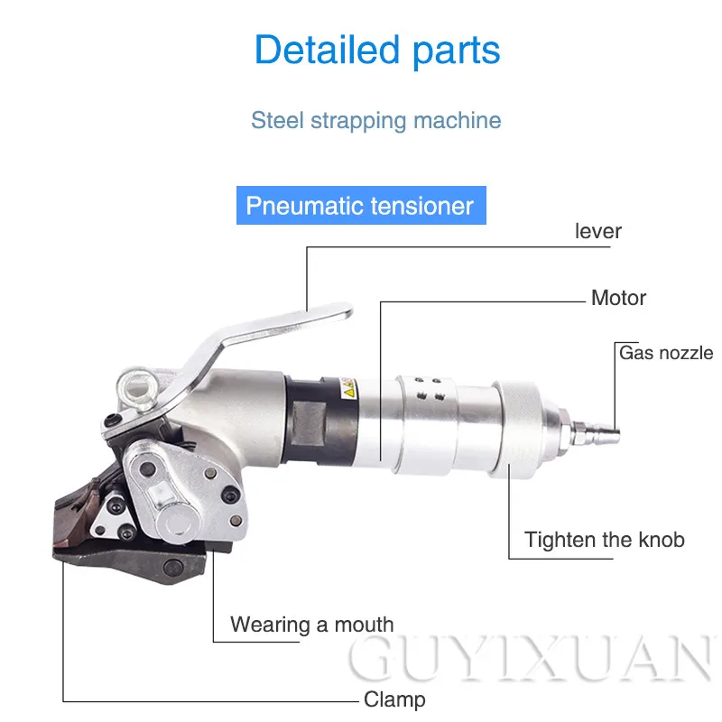 

Automatic strapping machine Pneumatic steel strip iron sheet packing machine Split type tightening and locking machine