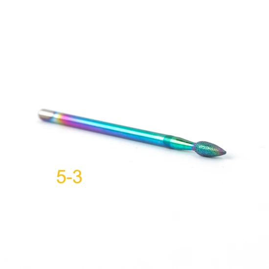 5-3 Diamond Cuticle Nail Drill Bits Milling Cutters Burr Files Manicure Pedicure Polish Removing Gel Electric Machine Tools TR1514-1 - Цвет: 5-3
