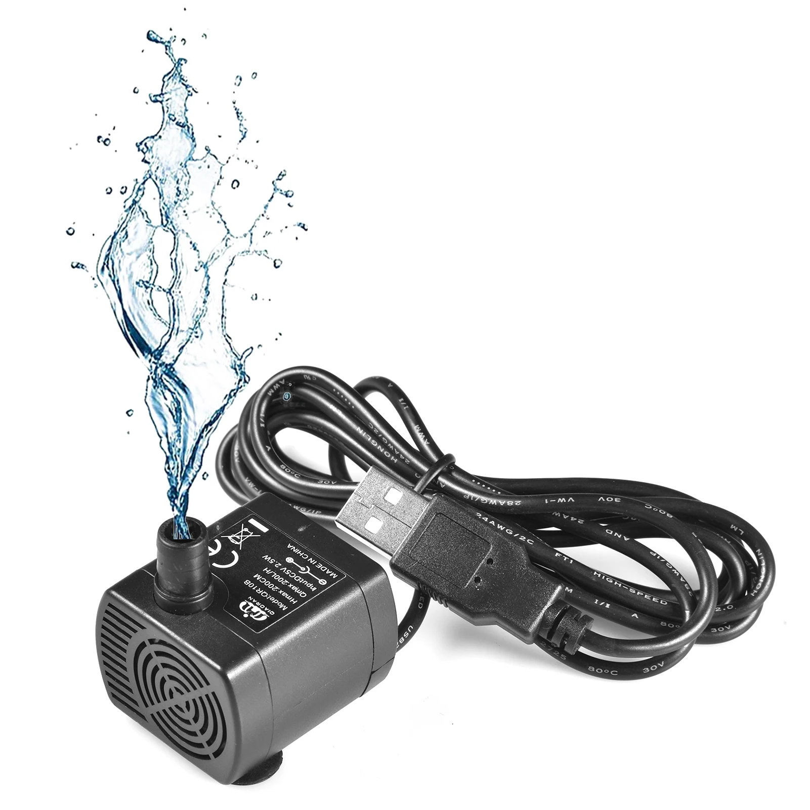 

Ultra-quiet DC 5V 5W 200L/H Flow Rate Waterproof Brushless Pump Mini Submersible Water Pump Solar Micro Submersible Pump