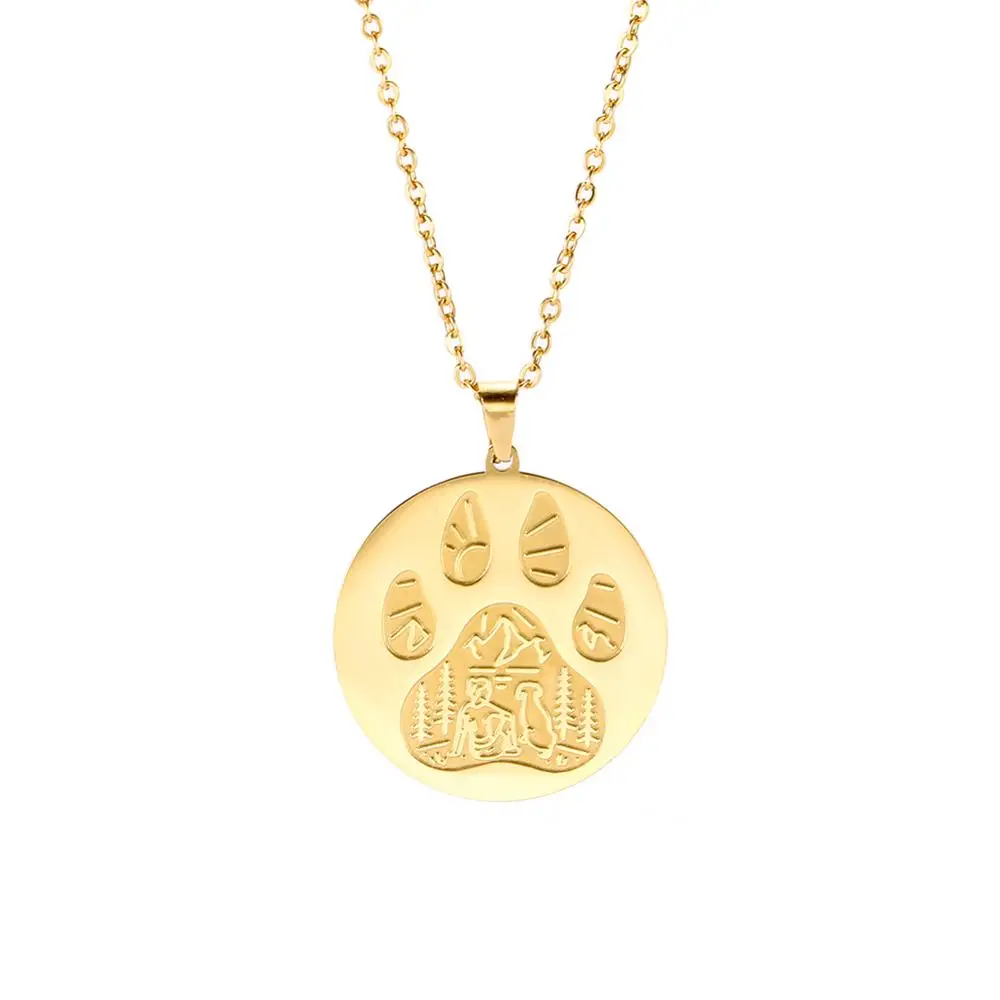 Майшопе 316L золото Цвет из нержавеющей стали Сталь головы собаки в форме собачьей