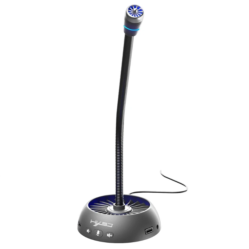 

USB Desktop Condenser microphone with Button Plug&Play Condenser Computer PC Laptop 360 Adjustment Gooseneck Design gaming