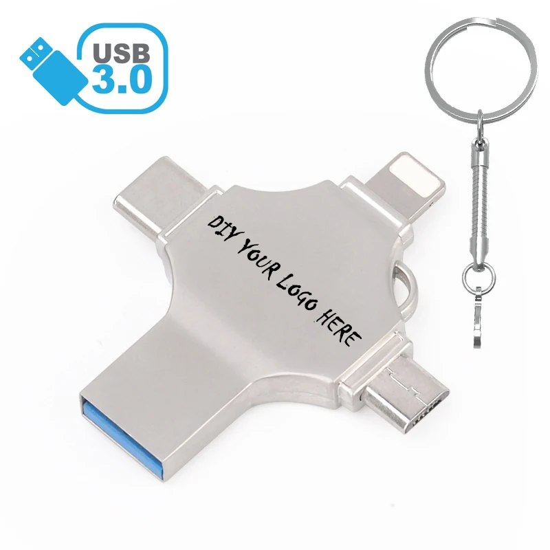 USB флеш накопитель 4 в 1 3 0 256/128/64/32/16 ГБ|USB флэш-накопители| |