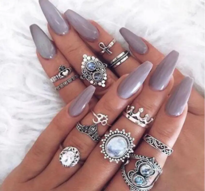 Новинка 2019 полые кольца для женщин 12 шт./компл. набор колец оптом в богемном