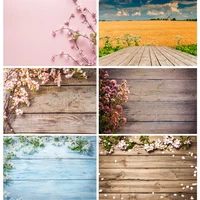 spring flowers petal wood plank photography backdrops wooden board baby pet photo background studio props decor 210318mhz 03