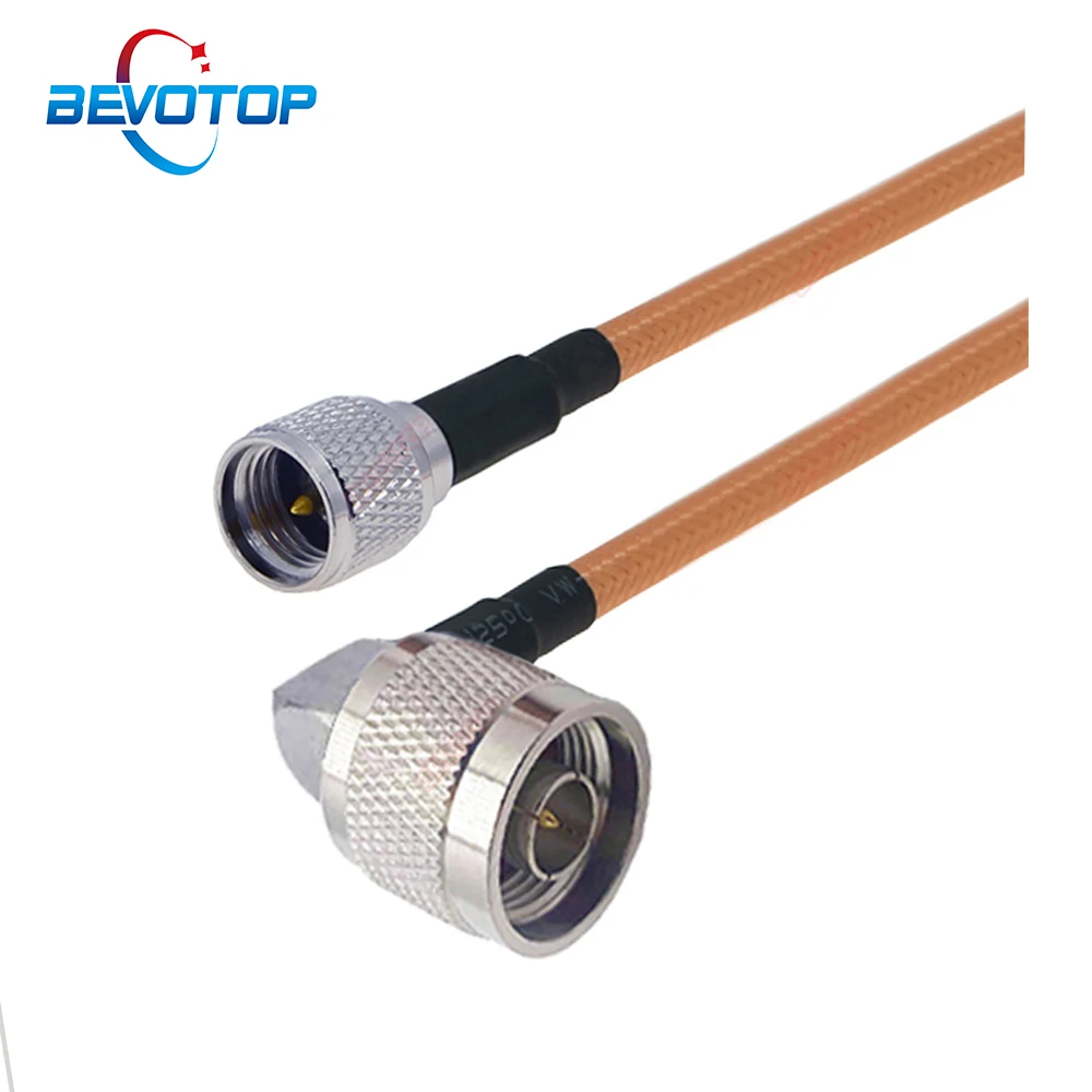 

RG142 Cable Mini UHF Male to N Male Right Angle Plug 50-3 RF Coaxial Cable Double Shielded Low Loss Extension Jumper Pigtail