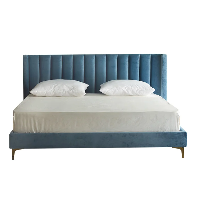 Nordic светильник класса люкс ткани кровать чистый красный современный минималист