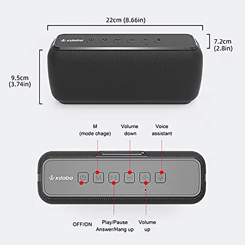 

100% XDOBO X8 Bluetooth- 60 DSP 6600