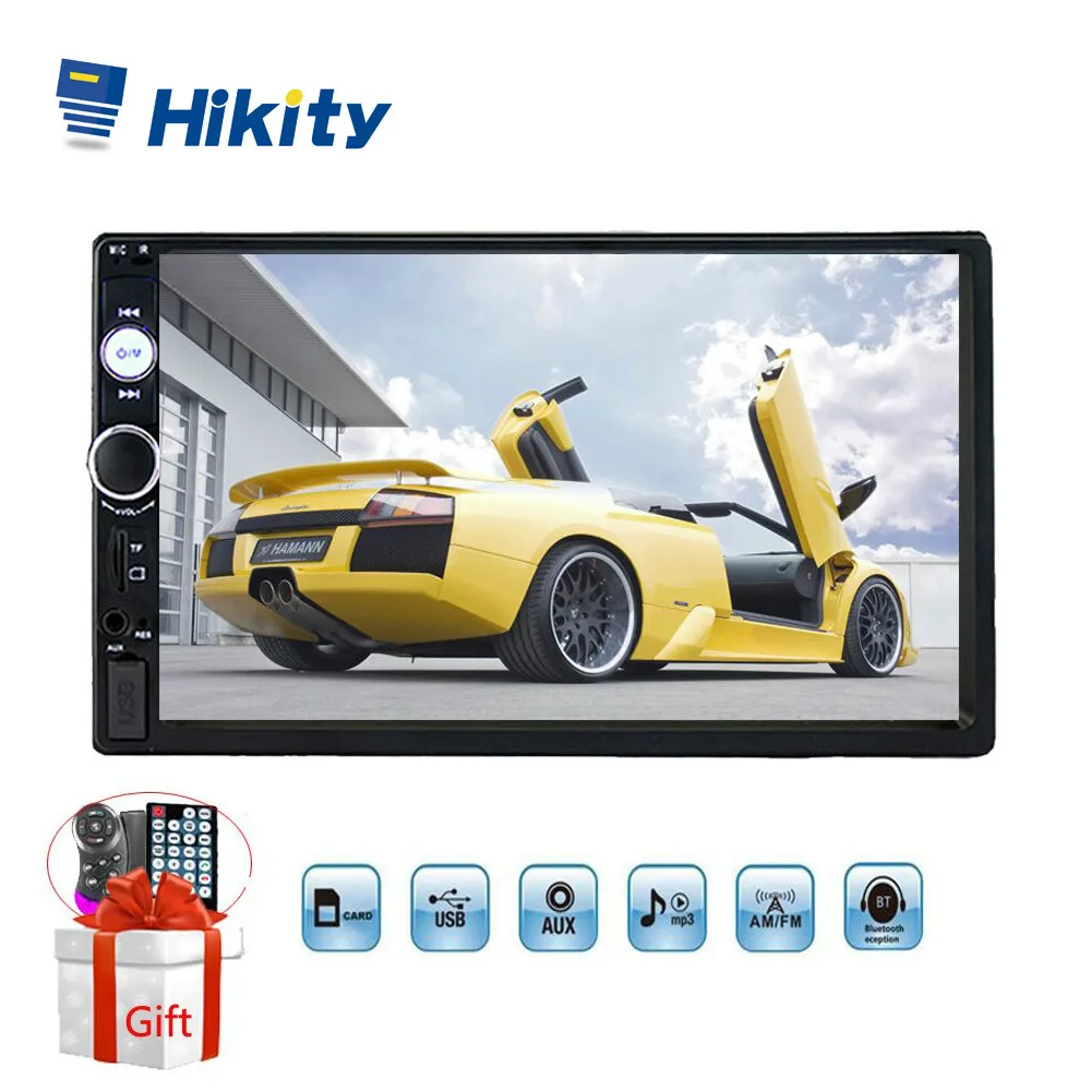 Hikity " авто радио 7023b Универсальный 2 din Автомобильный мультимедийный MP5 плеер авторадио Поддержка рулевого управления пульт дистанционного управления резервная камера