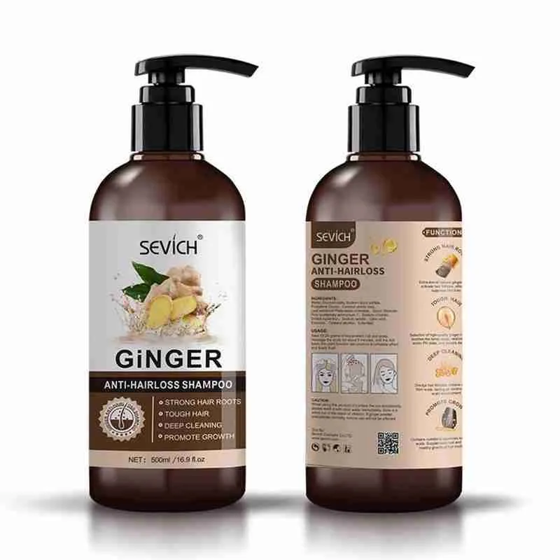 

Sevich 500ML Anti Hair Loss Shampoo Natural Organic Loss Essence Growth Hair Hair Ginger Treatment Hair Gel Plant Shampoo C P9W2