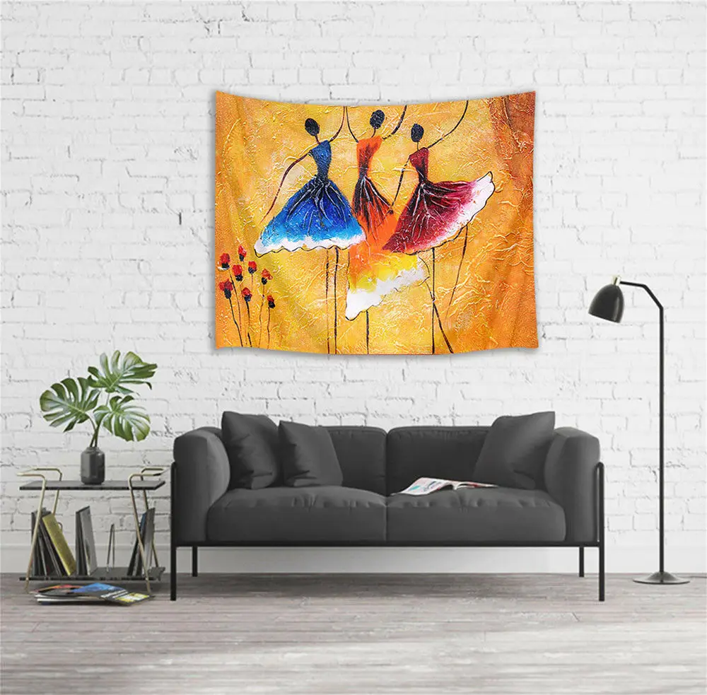 Красивая девушка Танцующая тень гобелен настенный подвесной гостиная спальня